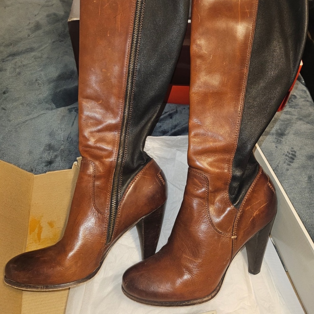 Frye Mikaela Stretch Redwood Boots